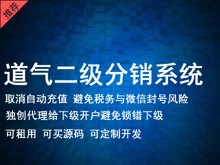 西藏道气二级分销系统 分销系统租用 微商分销系统 直销系统